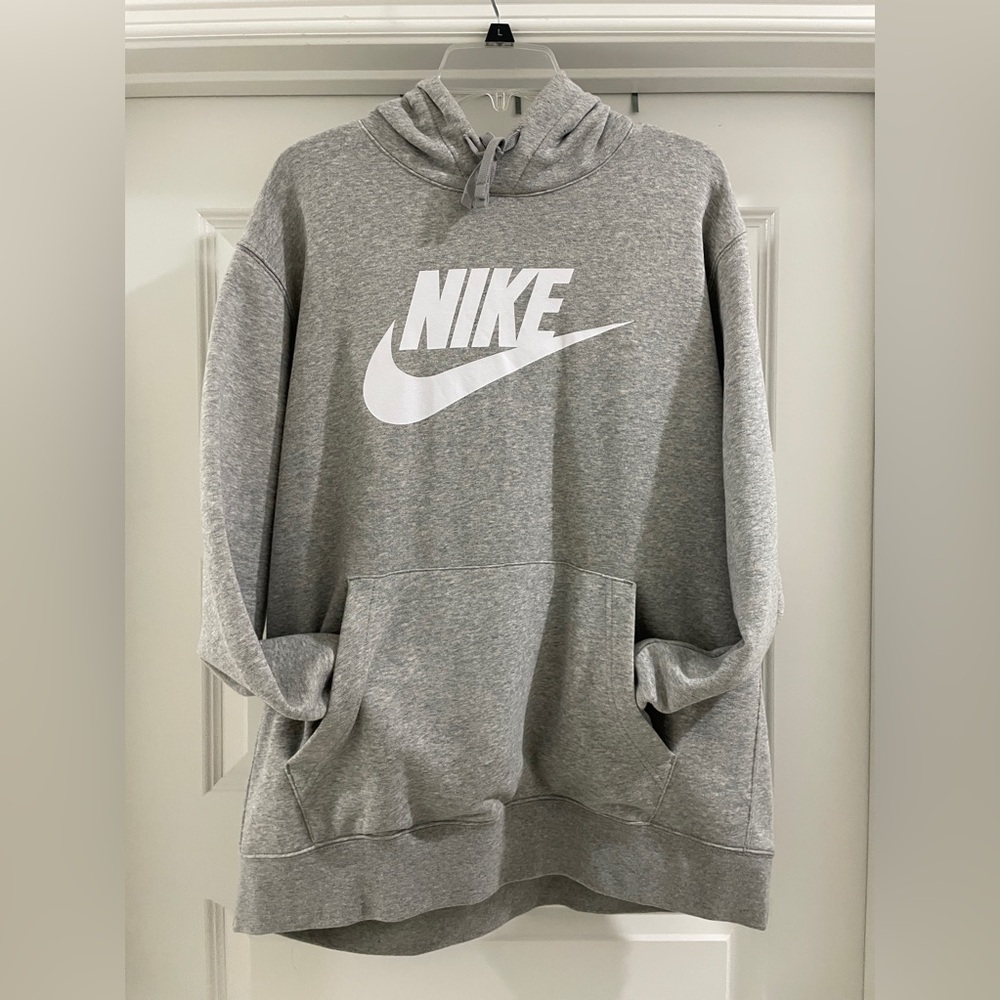 Nike Gray Men's Sweater with Small Stain